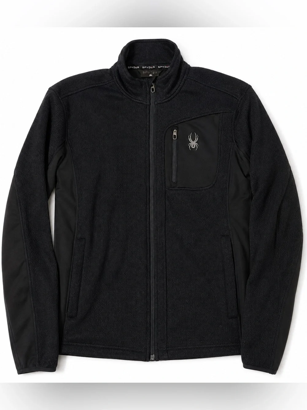 Spyder Men's Black Full-Zip Fleece Jacket